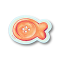 Gold Fish Button Sticker